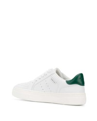weiße und grüne Leder niedrige Sneakers von Neil Barrett