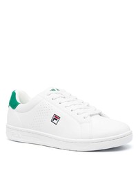 weiße und grüne Leder niedrige Sneakers von Fila