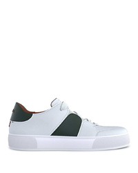 weiße und grüne Leder niedrige Sneakers von Ermenegildo Zegna XXX