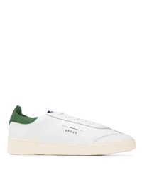 weiße und grüne Leder niedrige Sneakers von Ghoud