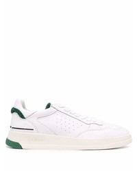 weiße und grüne Leder niedrige Sneakers von Ghoud