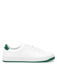 weiße und grüne Leder niedrige Sneakers von Kenzo