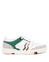 weiße und grüne Leder niedrige Sneakers von Missoni