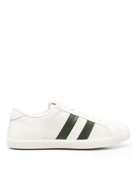 weiße und grüne Leder niedrige Sneakers von Moncler