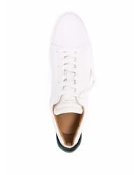 weiße und grüne Leder niedrige Sneakers von Buscemi