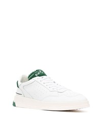 weiße und grüne Leder niedrige Sneakers von Ghoud