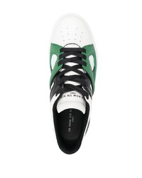 weiße und grüne Leder niedrige Sneakers von Ih Nom Uh Nit
