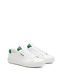 weiße und grüne Leder niedrige Sneakers von Church's