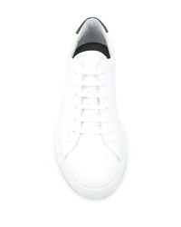 weiße und grüne Leder niedrige Sneakers von Common Projects