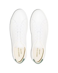 weiße und grüne Leder niedrige Sneakers von Common Projects