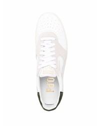 weiße und grüne Leder niedrige Sneakers von Pantofola D'oro