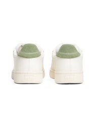 weiße und grüne Leder niedrige Sneakers von Tommy Jeans