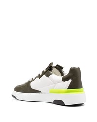 weiße und grüne Leder niedrige Sneakers von Givenchy