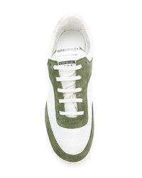 weiße und grüne niedrige Sneakers von Comme Des Garcons SHIRT