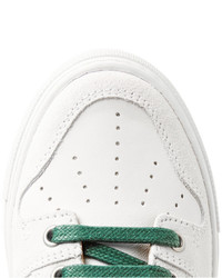 weiße und grüne niedrige Sneakers von Ami