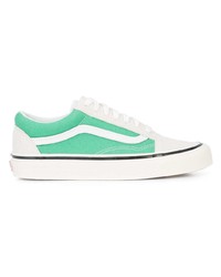 weiße und grüne niedrige Sneakers von Vans