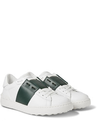 weiße und grüne niedrige Sneakers von Valentino