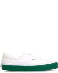 weiße und grüne niedrige Sneakers von Vans