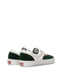 weiße und grüne Segeltuch niedrige Sneakers von Vans