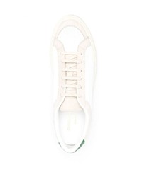 weiße und grüne Segeltuch niedrige Sneakers von Common Projects