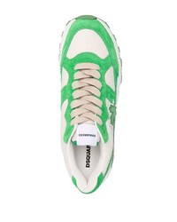 weiße und grüne Sportschuhe von DSQUARED2