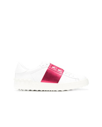 weiße und rosa niedrige Sneakers von Valentino