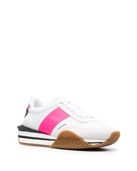 weiße und rosa Sportschuhe von Tom Ford