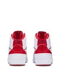 weiße und rote hohe Sneakers aus Leder von Jordan