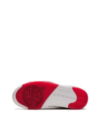 weiße und rote hohe Sneakers aus Leder von Jordan