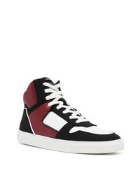 weiße und rote hohe Sneakers aus Leder von Kurt Geiger London