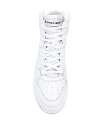 weiße und rote hohe Sneakers aus Leder von Givenchy