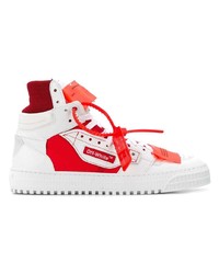 weiße und rote hohe Sneakers von Off-White