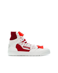 weiße und rote hohe Sneakers von Off-White