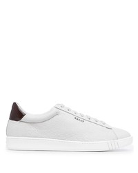 weiße und rote Leder niedrige Sneakers von Bally