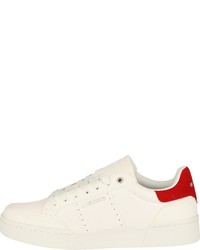 weiße und rote Leder niedrige Sneakers von Bjorn Borg