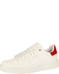 weiße und rote Leder niedrige Sneakers von Bjorn Borg