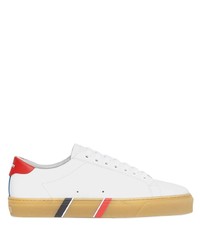 weiße und rote Leder niedrige Sneakers von Burberry