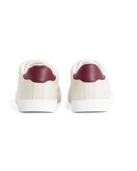 weiße und rote Leder niedrige Sneakers von Calvin Klein Jeans