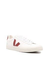 weiße und rote Leder niedrige Sneakers von Veja