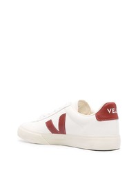 weiße und rote Leder niedrige Sneakers von Veja