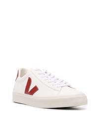 weiße und rote Leder niedrige Sneakers von Veja