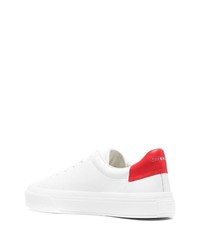 weiße und rote Leder niedrige Sneakers von Givenchy