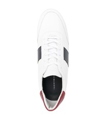 weiße und rote Leder niedrige Sneakers von Tommy Hilfiger