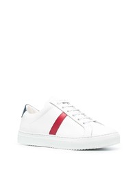 weiße und rote Leder niedrige Sneakers von Low Brand