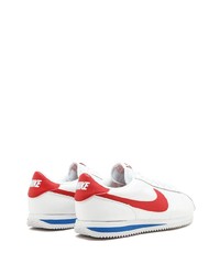 weiße und rote Leder niedrige Sneakers von Nike