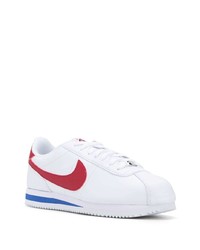 weiße und rote Leder niedrige Sneakers von Nike