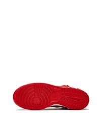 weiße und rote Leder niedrige Sneakers von Nike X Off-White