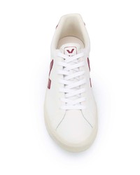 weiße und rote Leder niedrige Sneakers von Veja