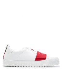 weiße und rote Leder niedrige Sneakers von Gcds