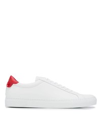 weiße und rote Leder niedrige Sneakers von Givenchy